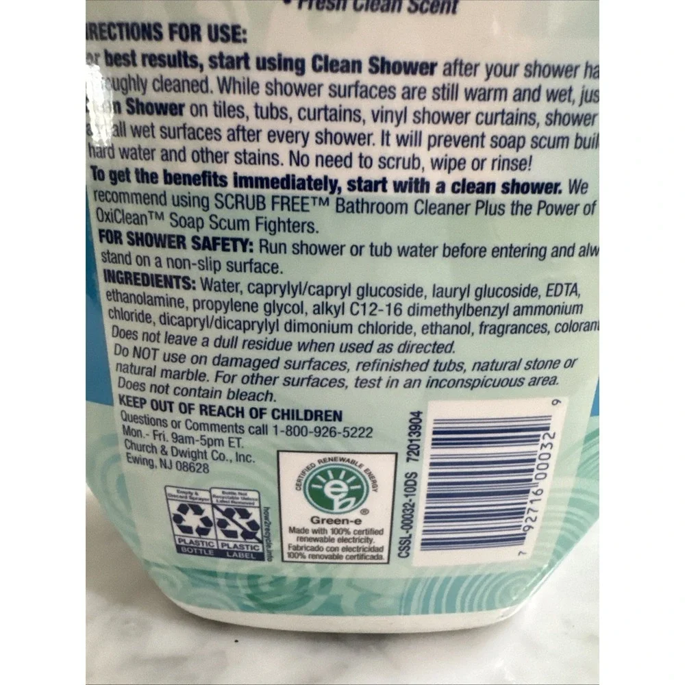 Clean Shower Original Daily Shower Spray, 32oz. - Pack of 2